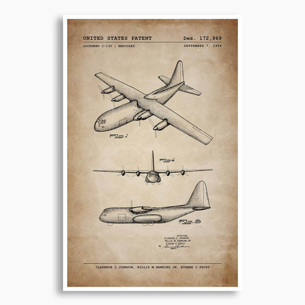 Lockheed C-130 Hercules Patent Poster; Patent Artwork