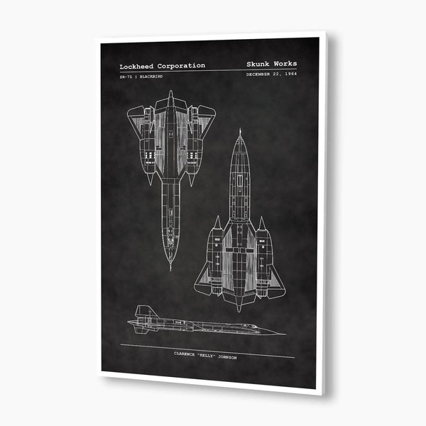 Lockheed SR-71 Blackbird Patent Poster; Patent Artwork