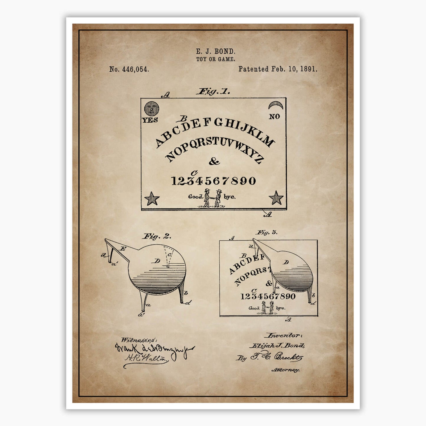 Ouija Board Patent Poster