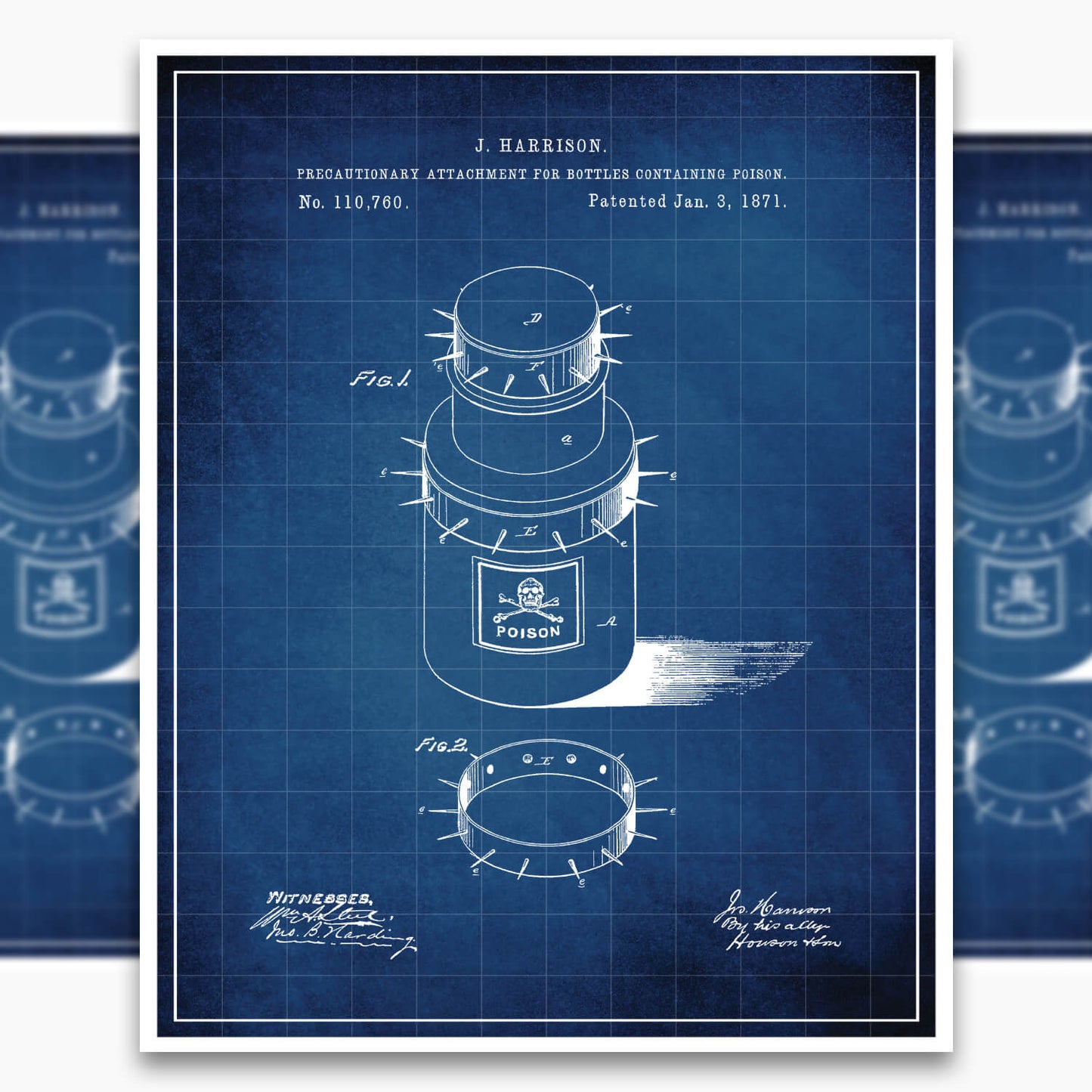 Poison Bottle Patent Poster