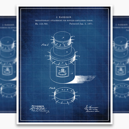 Poison Bottle Patent Poster