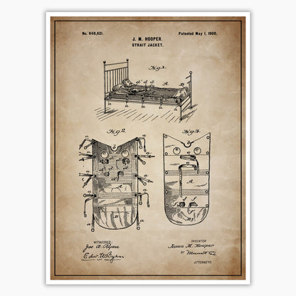 Strait Jacket Patent Poster
