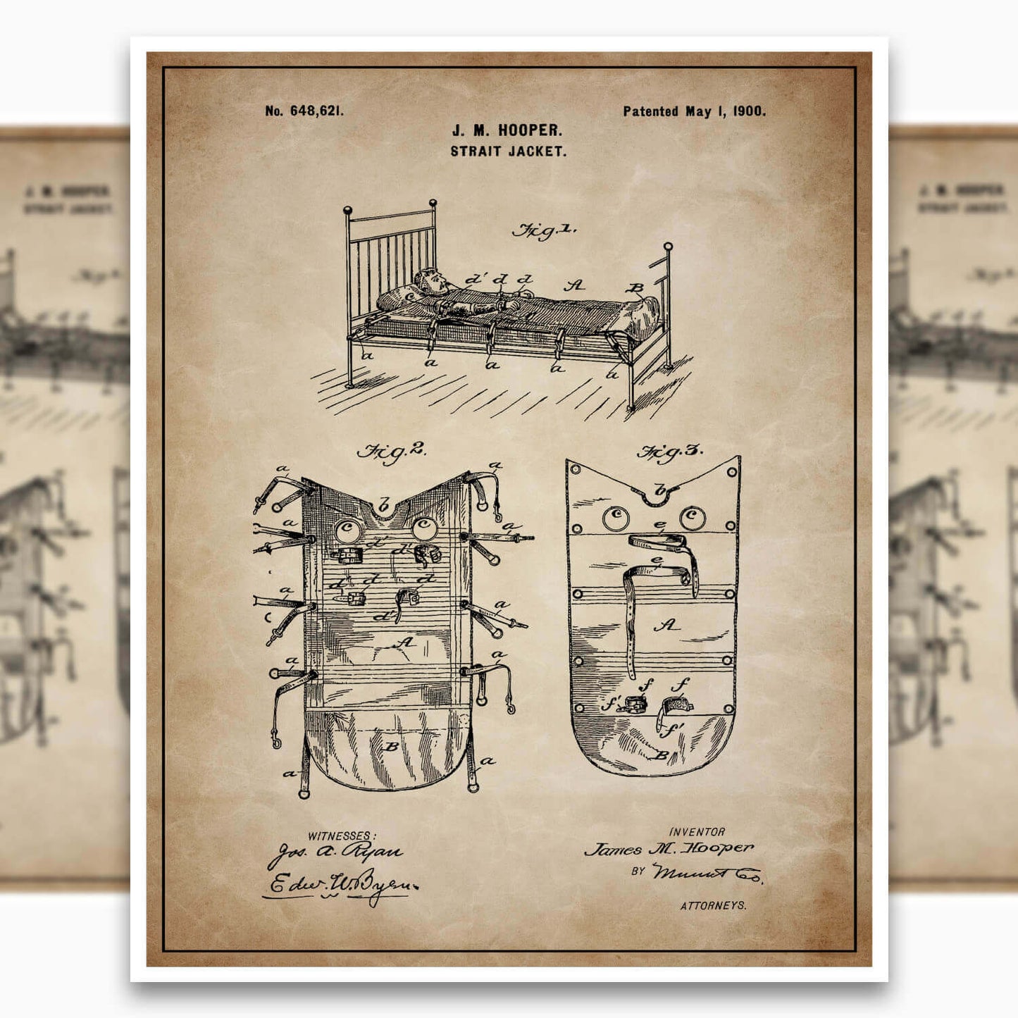 Strait Jacket Patent Poster