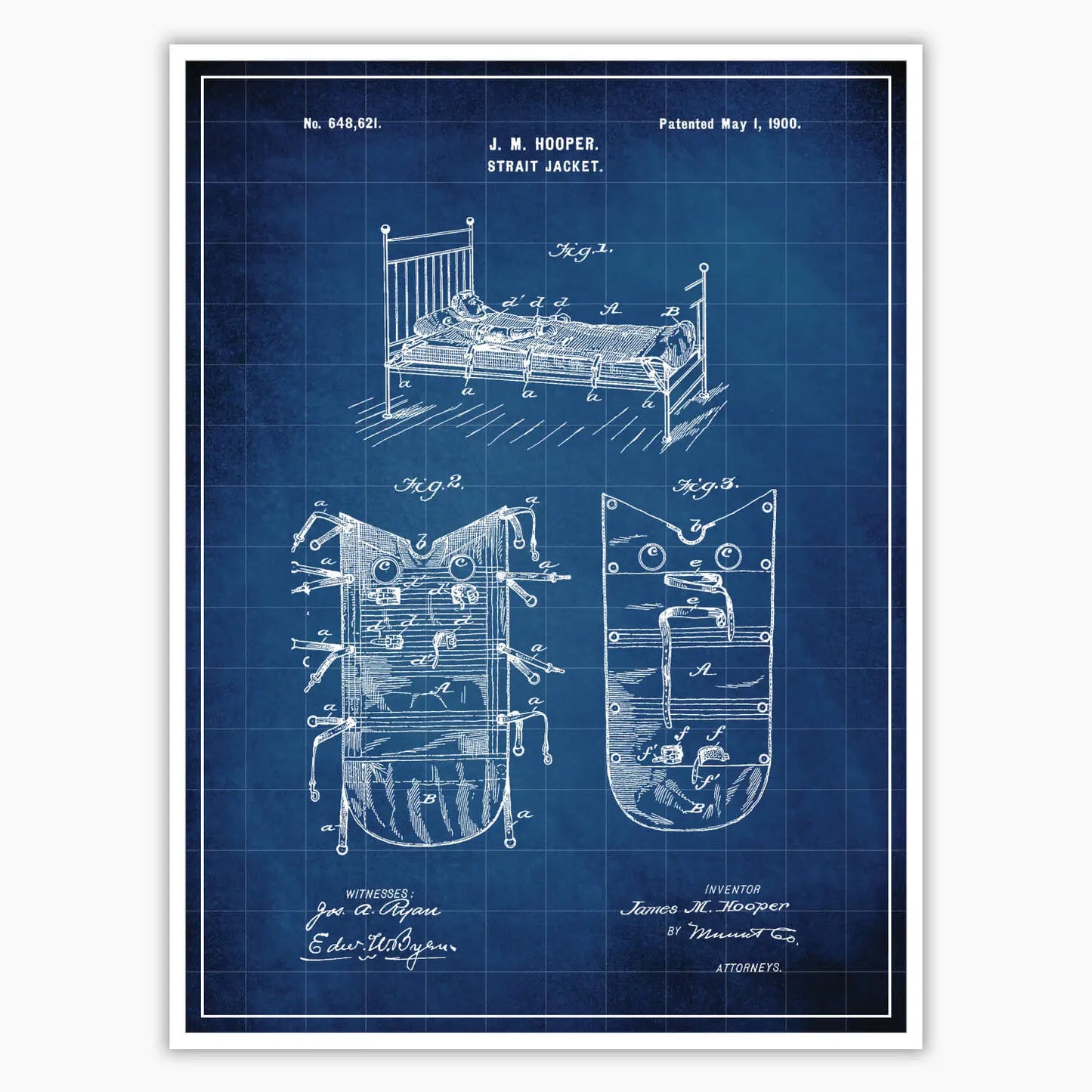 Strait Jacket Patent Poster