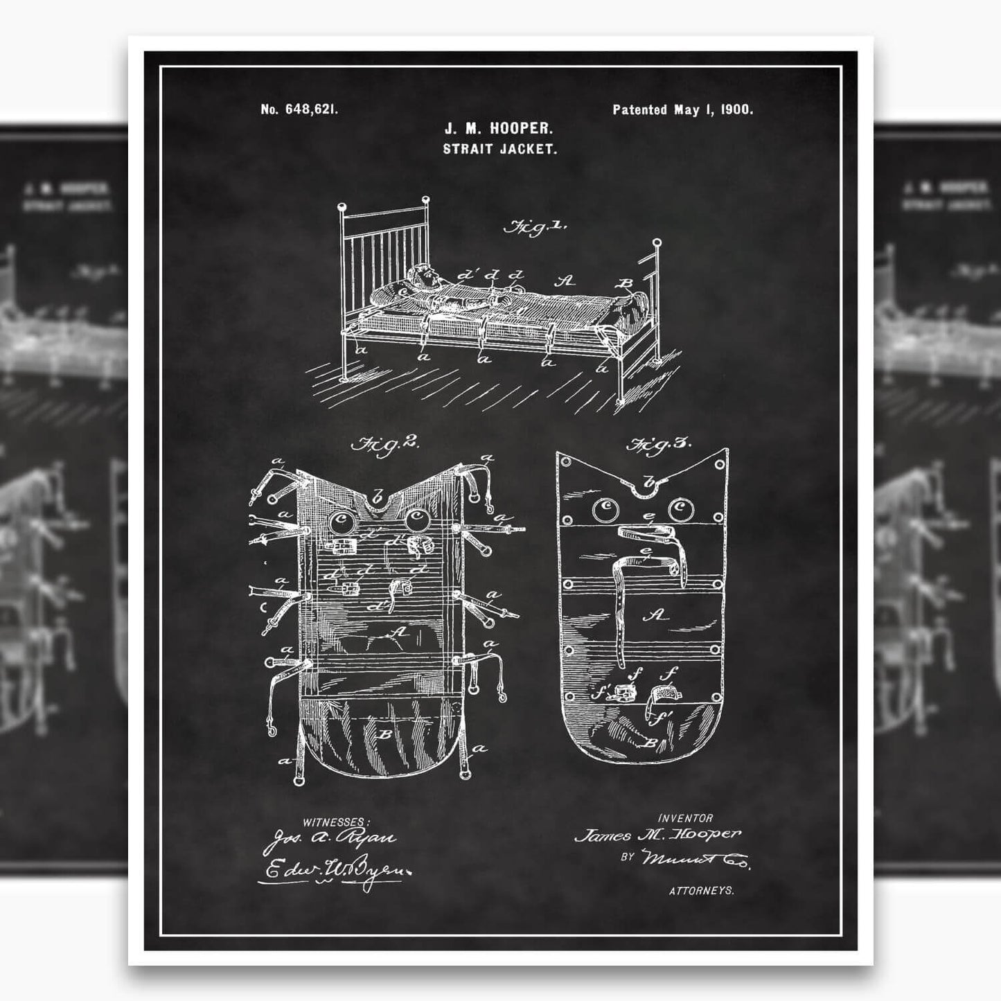 Strait Jacket Patent Poster