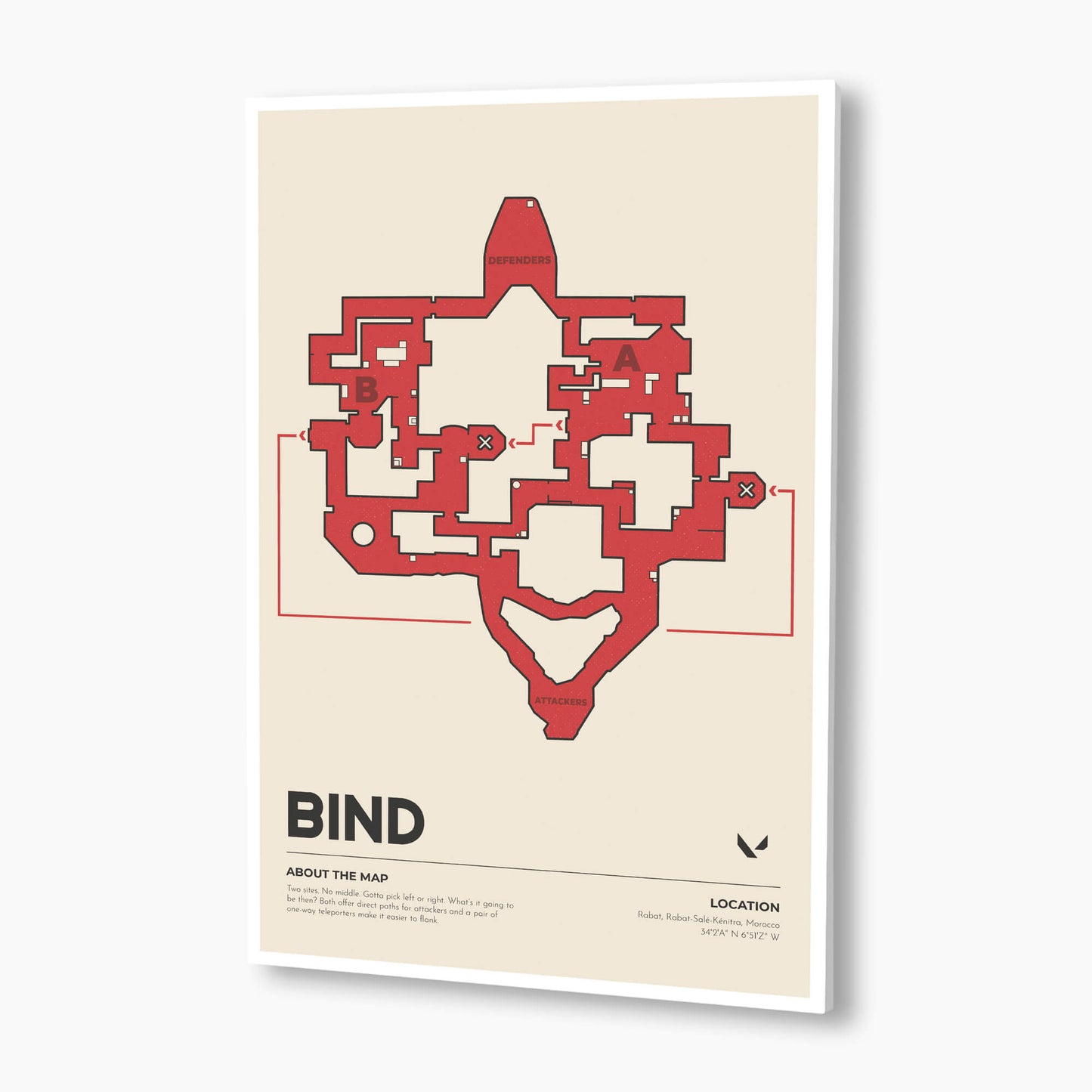 Valorant - Bind Map Poster; Gaming Poster