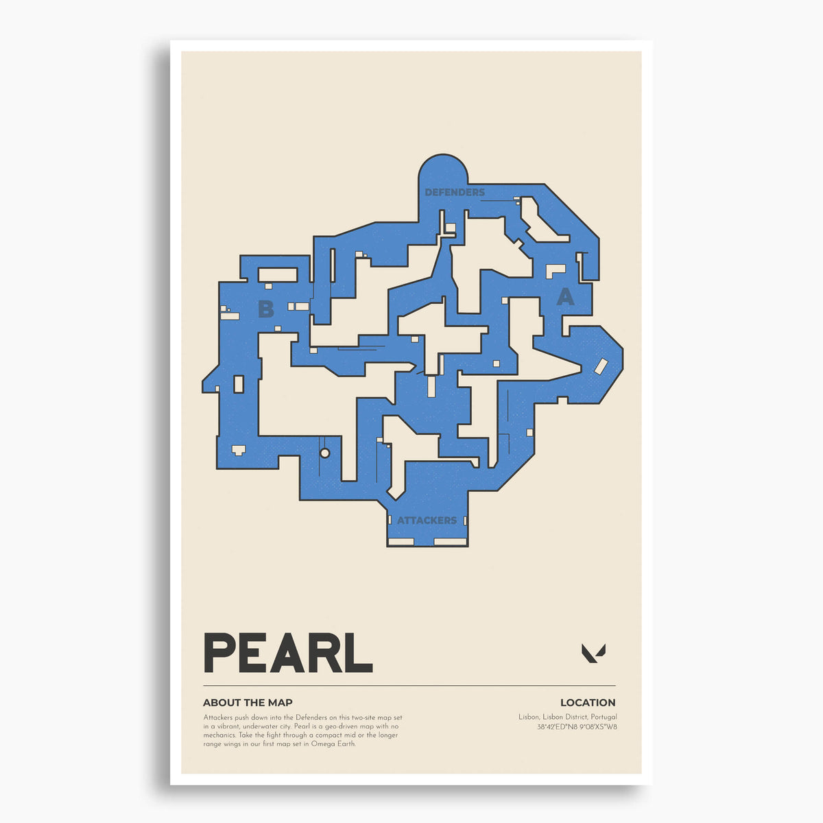 Valorant - Pearl Map Poster; Gaming Poster