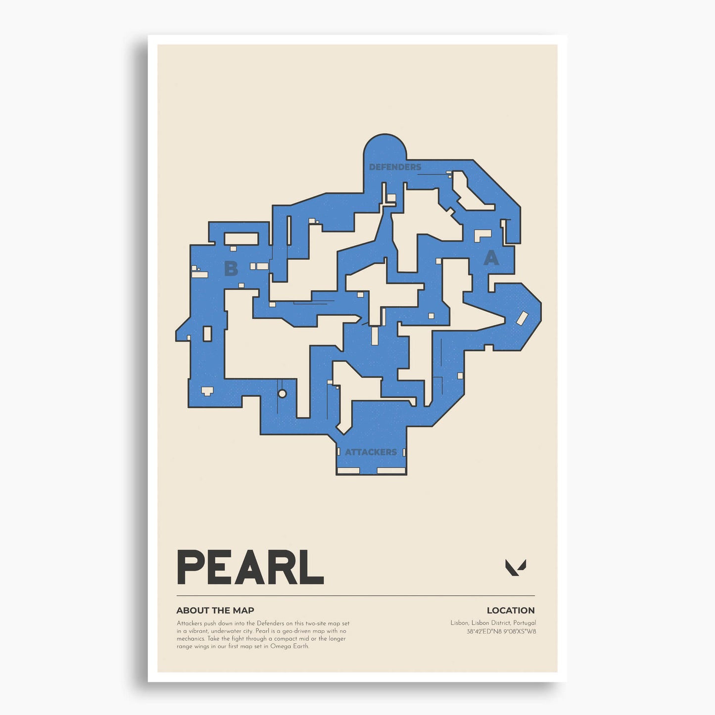 Valorant - Pearl Map Poster; Gaming Poster