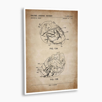 Anatomical Heart Patent Poster; Patent Artwork