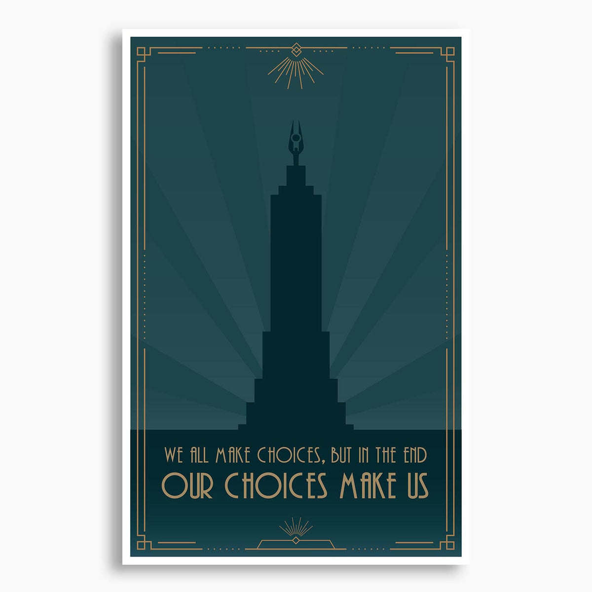 Bioshock - In the End, Our Choices Make Us Poster; Gaming Artwork