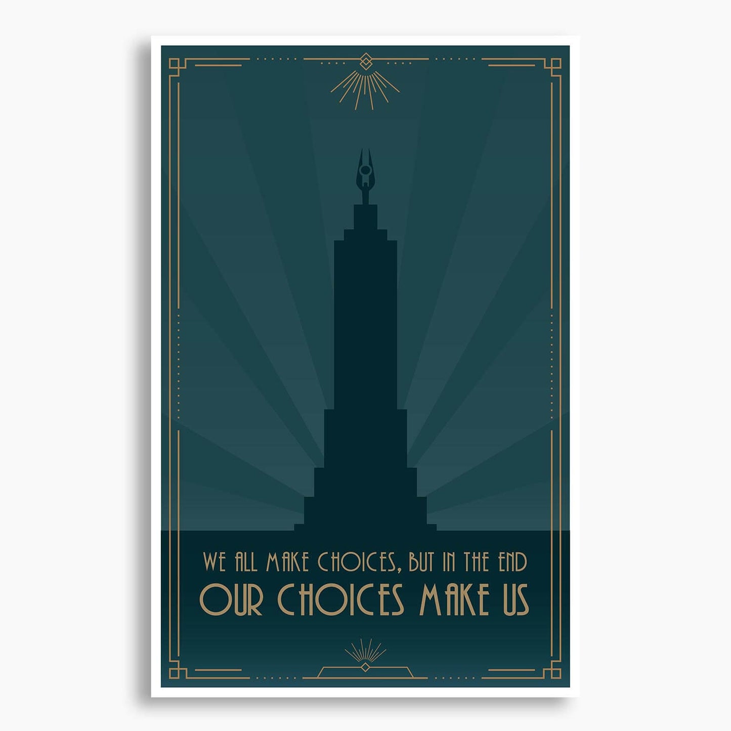 Bioshock - In the End, Our Choices Make Us Poster; Gaming Artwork