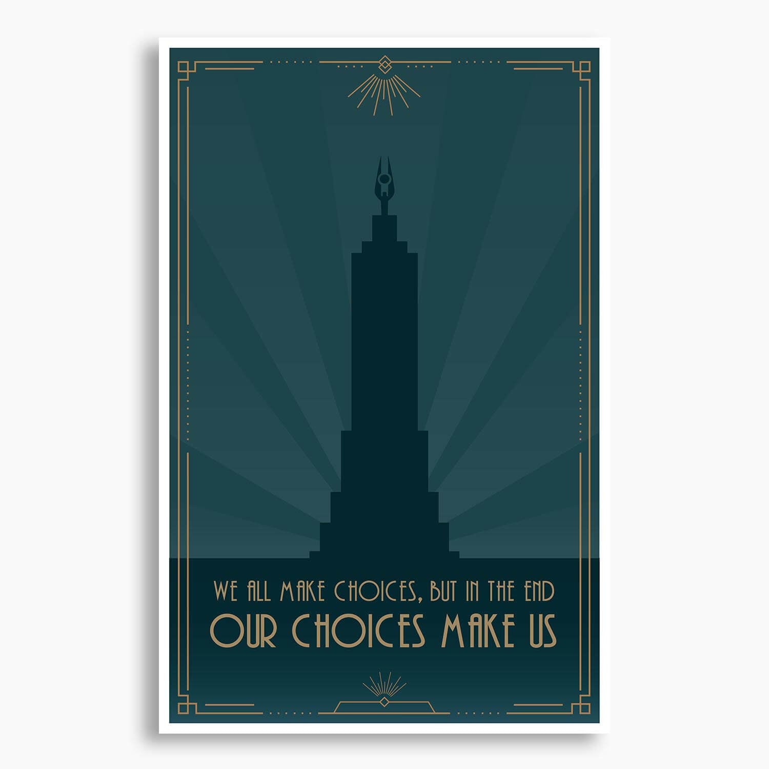 Bioshock - In the End, Our Choices Make Us Poster; Gaming Artwork