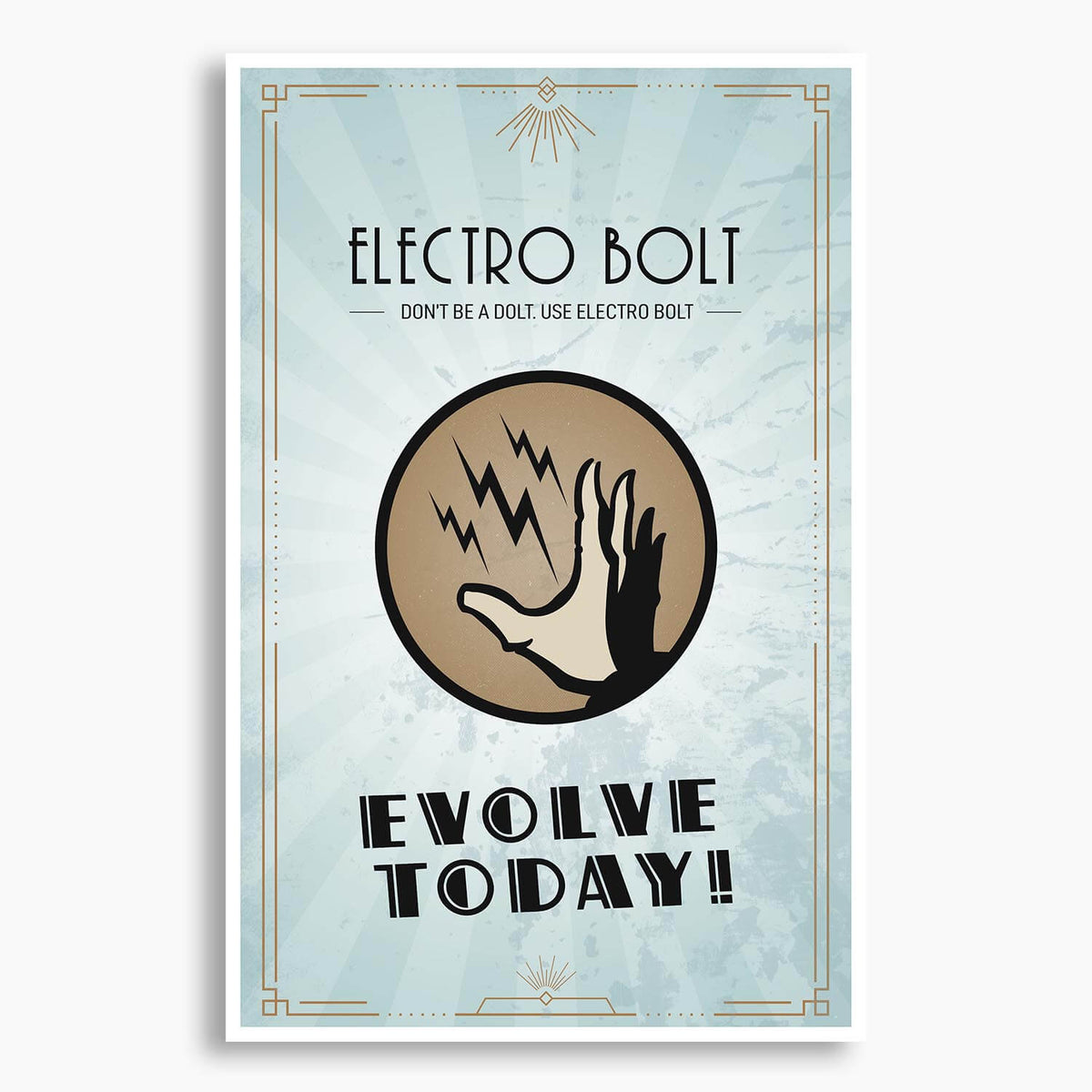 Bioshock - Electrobolt Plasmid Poster; Gaming Artwork