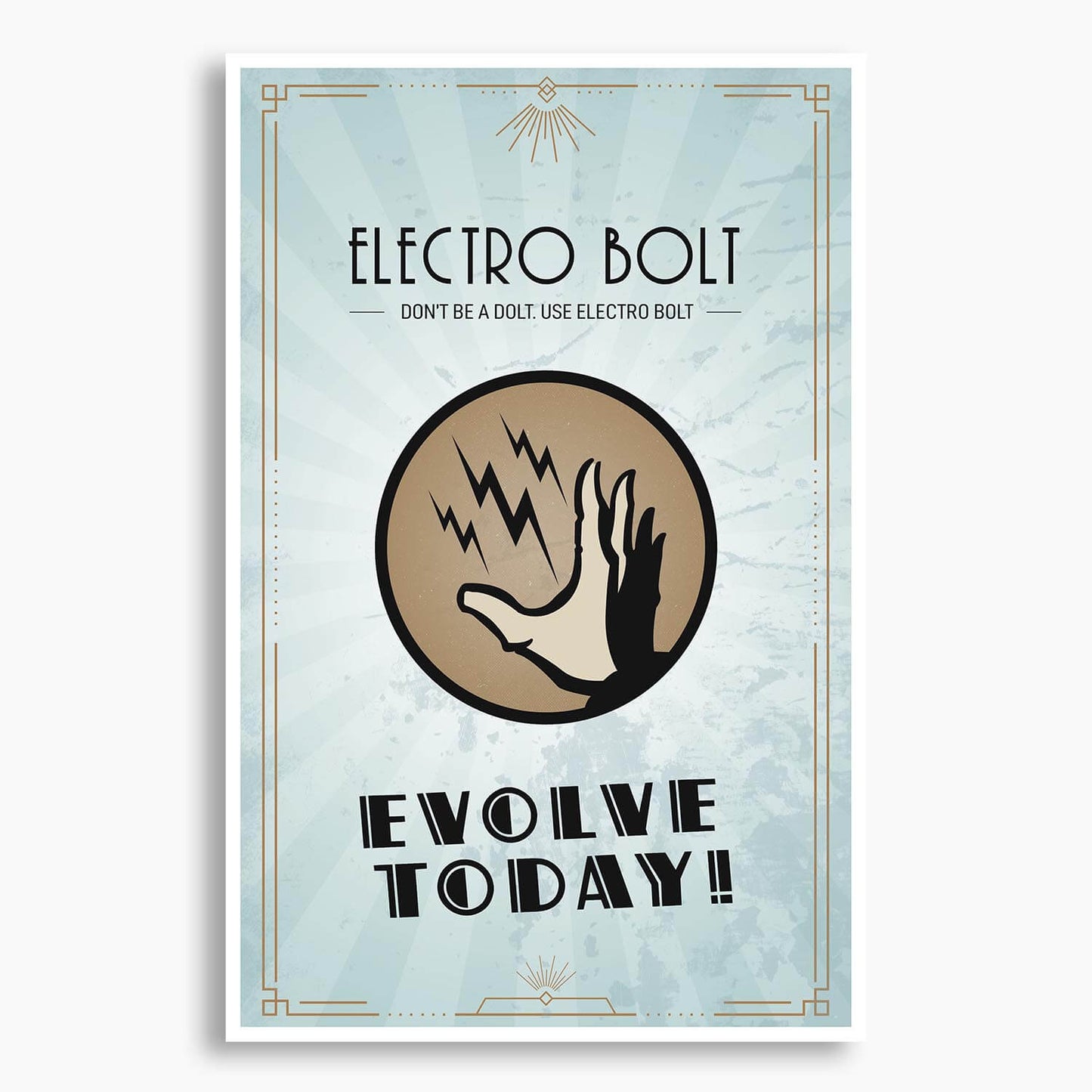 Bioshock - Electrobolt Plasmid Poster; Gaming Artwork