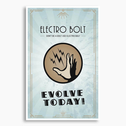 Bioshock - Electrobolt Plasmid Poster; Gaming Artwork