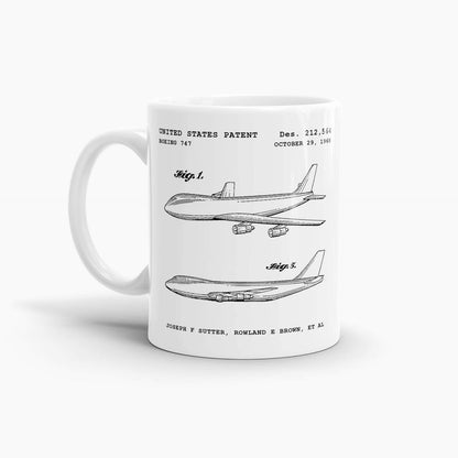 Boeing 747 Patent Coffee Mug; Premium Patent Mugs