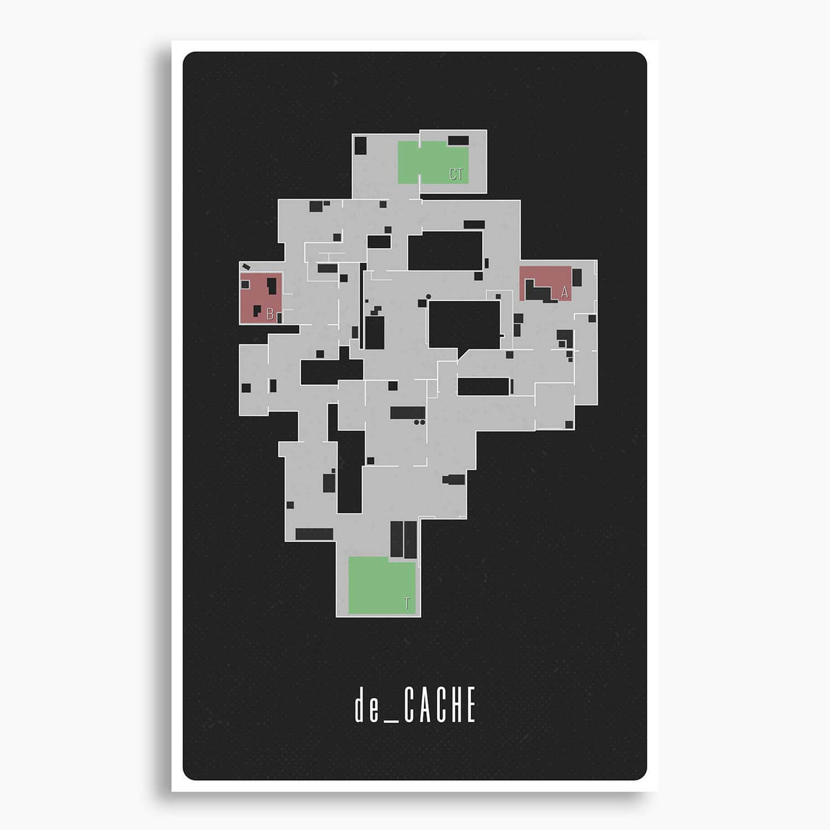 Counter-Strike: Global Offensive - de_Cache Map Poster