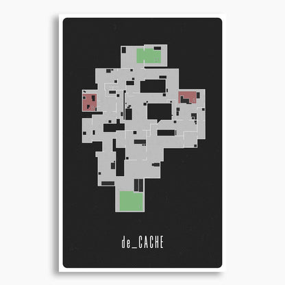 Counter-Strike: Global Offensive - de_Cache Map Poster
