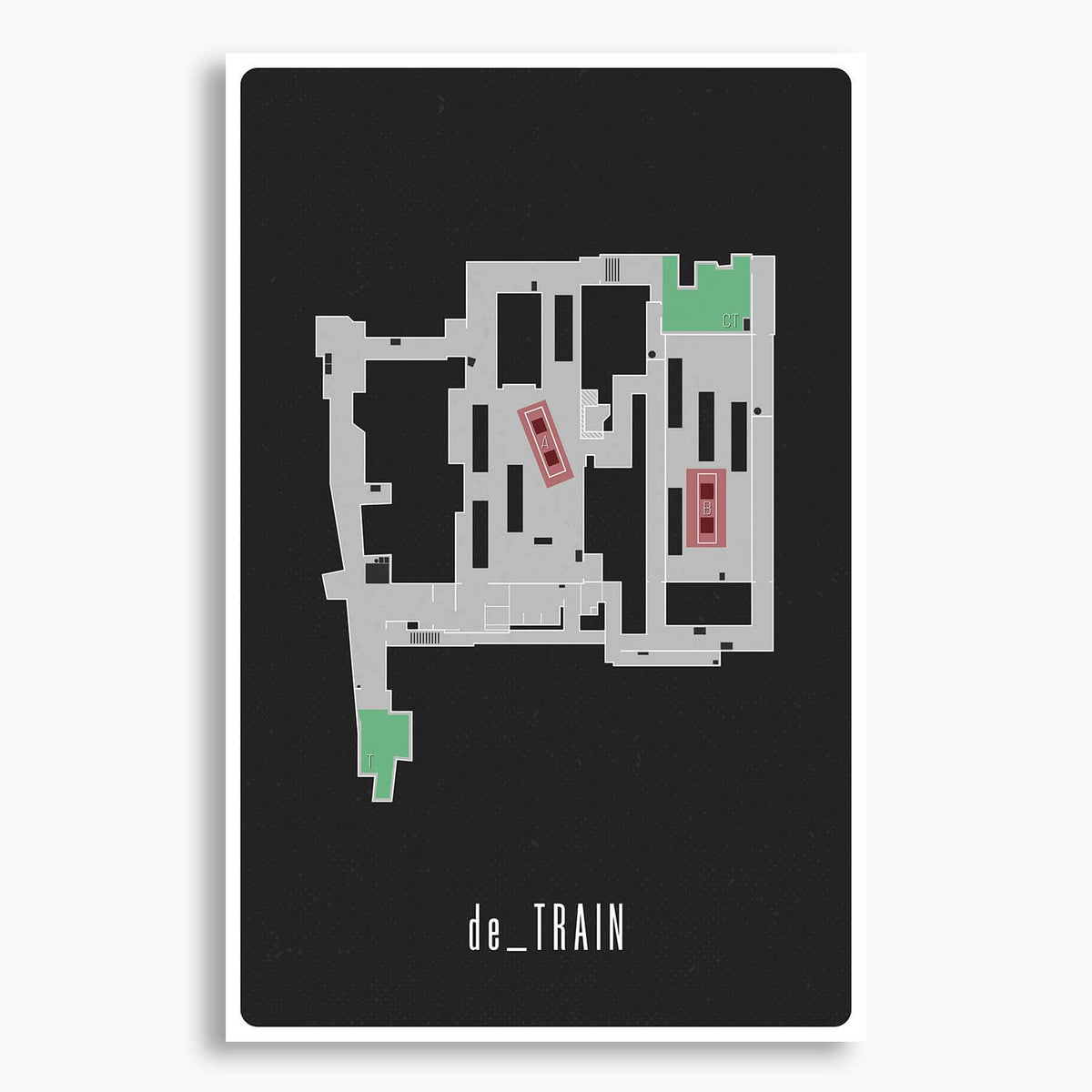 Counter-Strike: Global Offensive - de_Train Map Poster