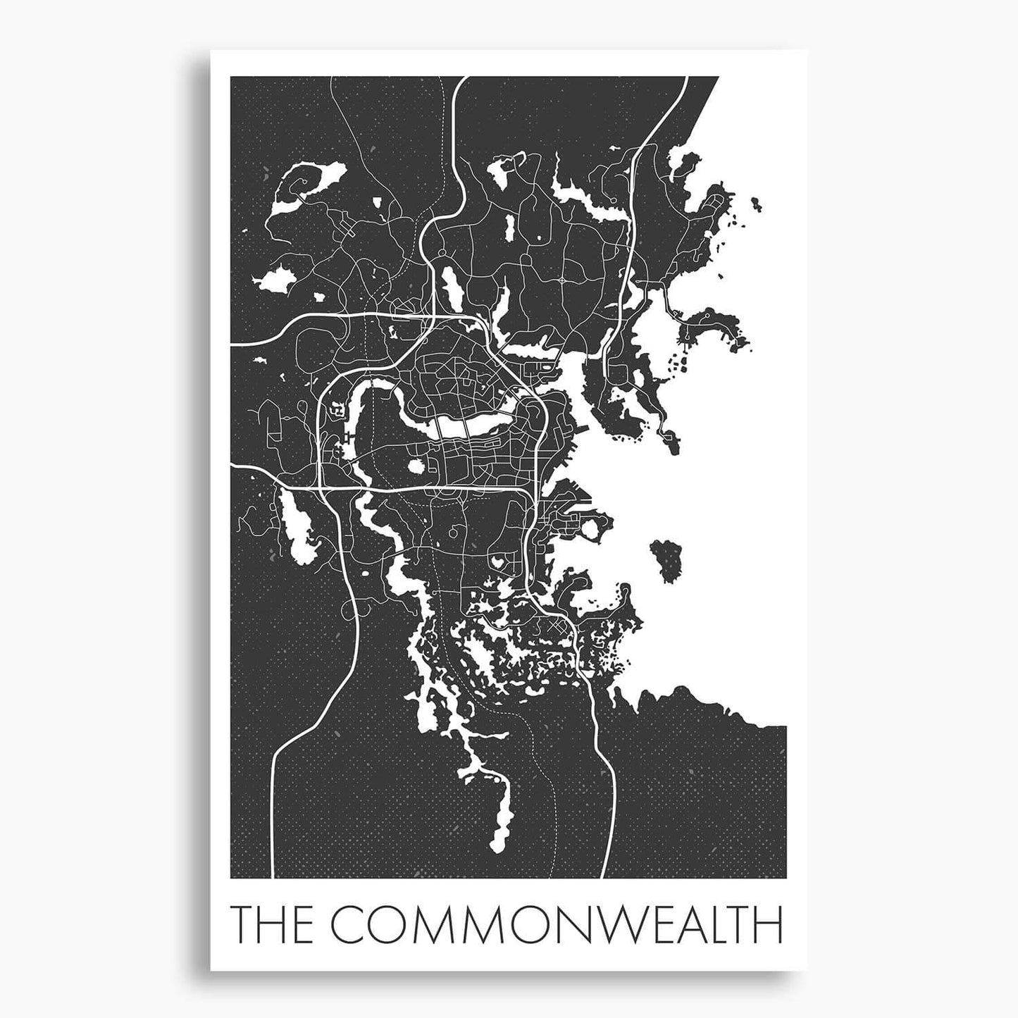 Fallout 4 - Commonwealth Map Poster; Gaming Artwork