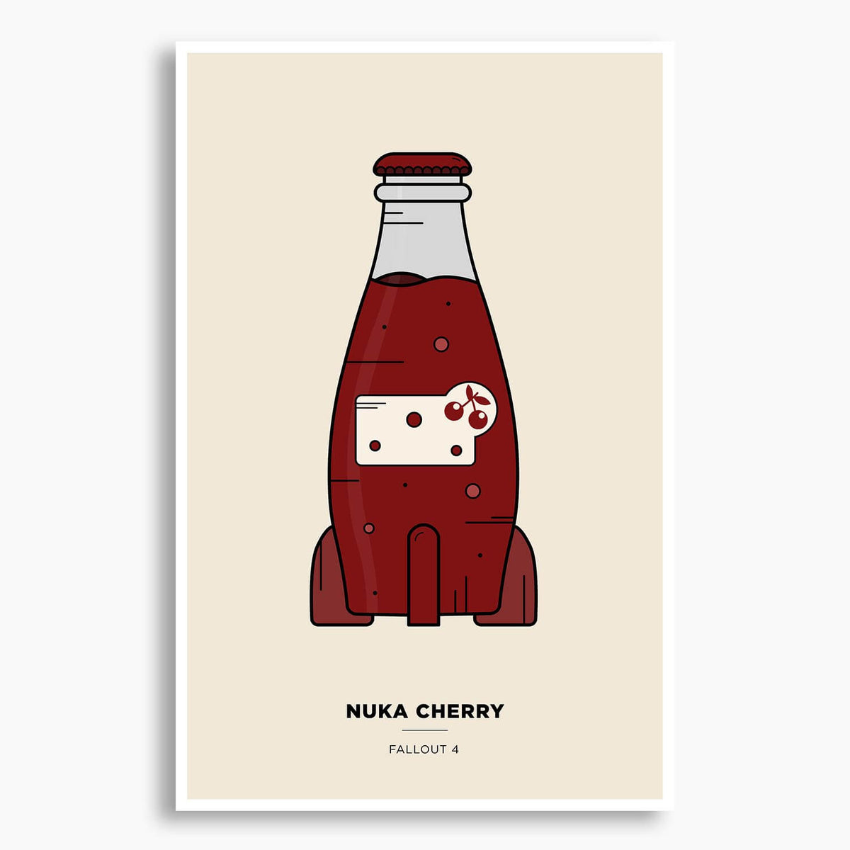 Fallout - Nuka Cherry Vector Illustration; Gaming Artwork