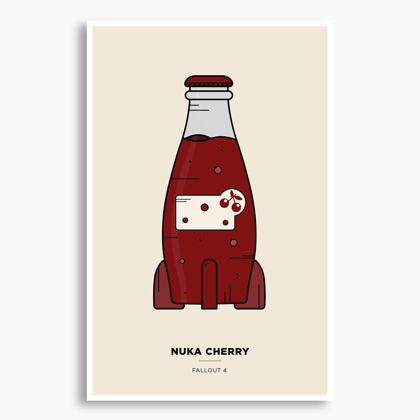 Fallout - Nuka Cherry Vector Illustration; Gaming Artwork