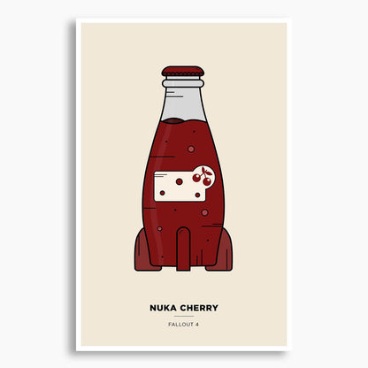 Fallout - Nuka Cherry Vector Illustration; Gaming Artwork