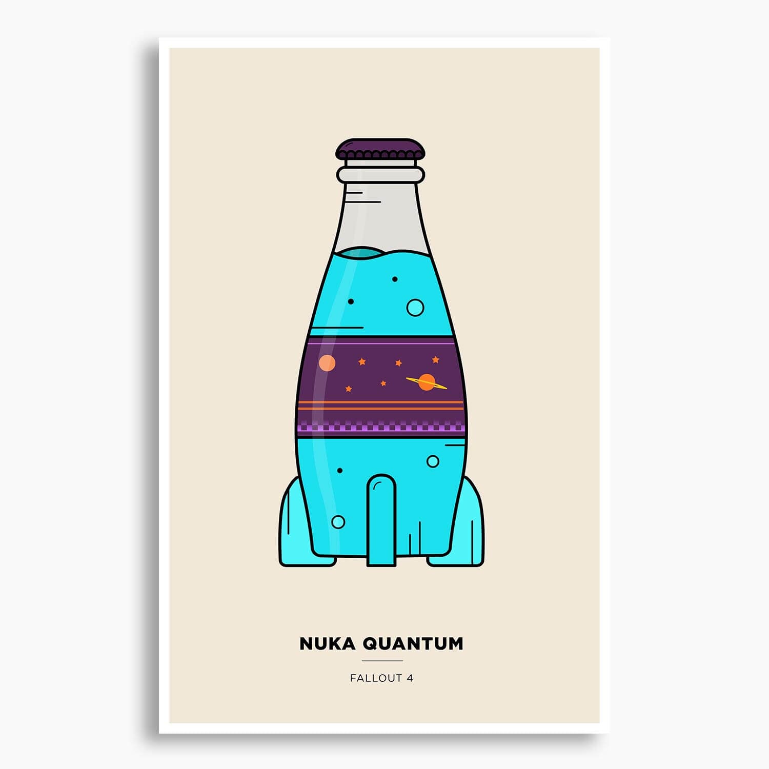 Fallout - Nuka Quantum Vector Illustration; Gaming Artwork