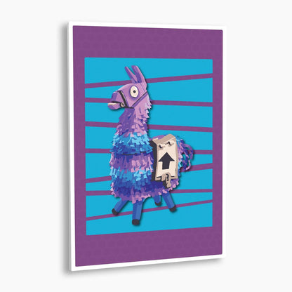 Fortnite - Supply Llama Illustration Poster