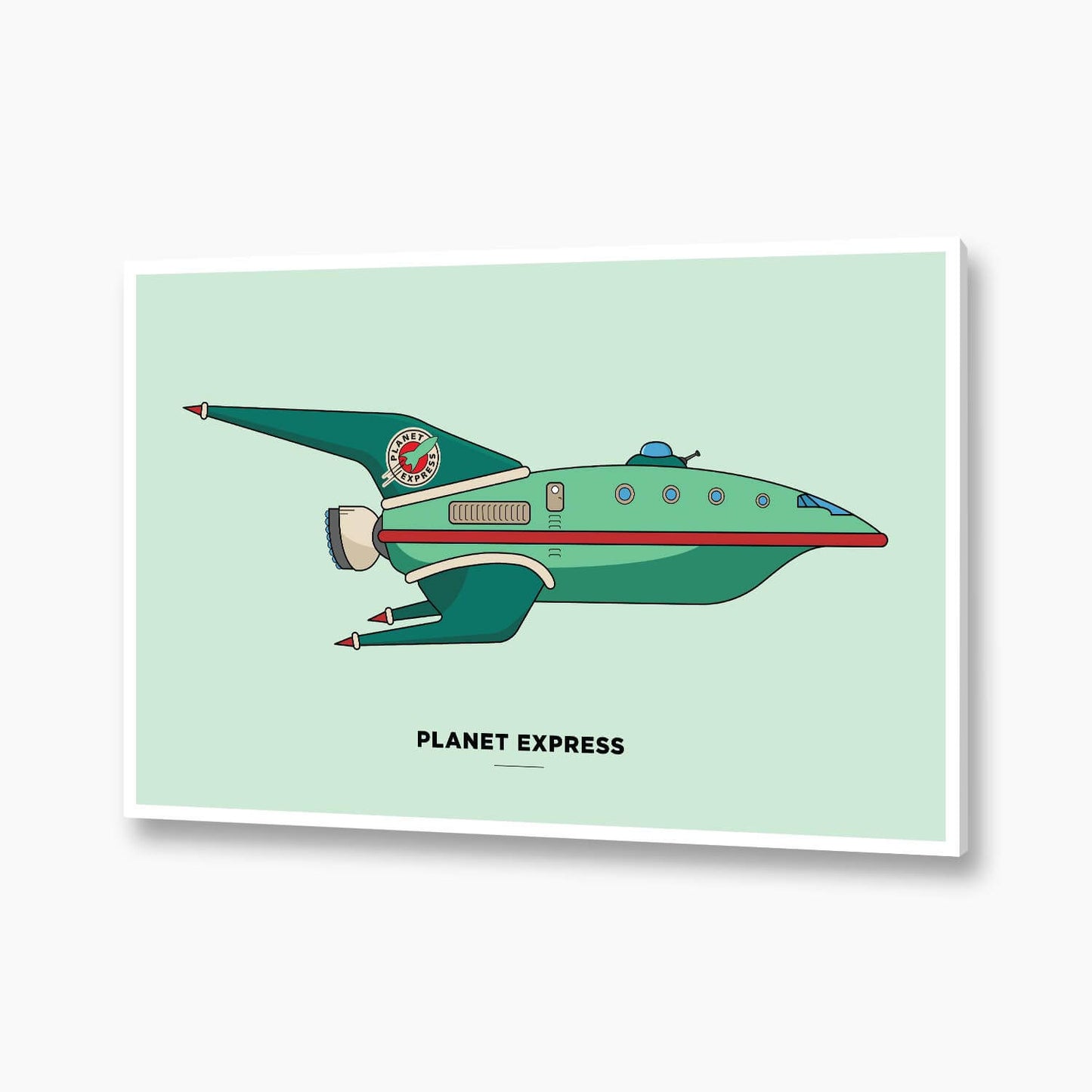 Futurama - Planet Express Ship Vector Illustration Poster