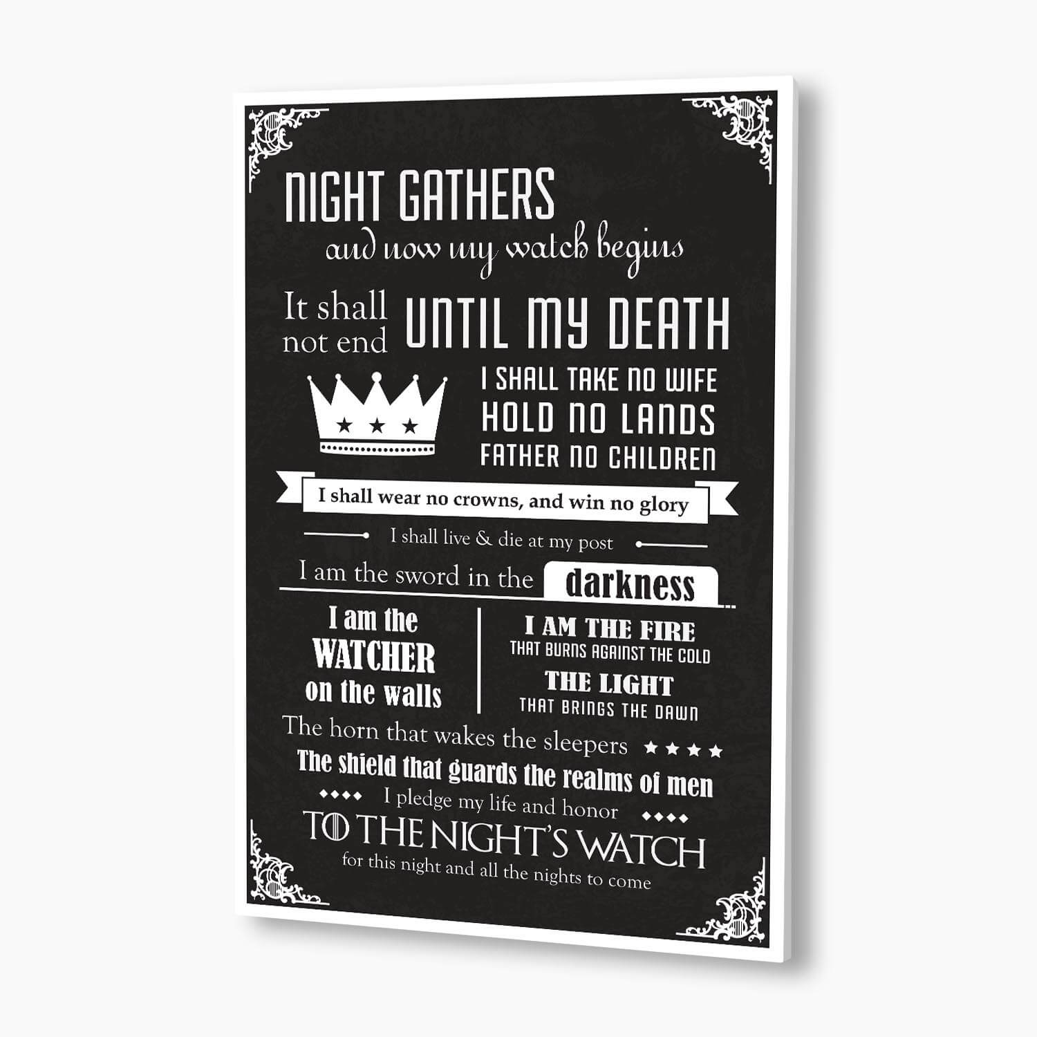 Game of Thrones - Night's Watch Oath Poster