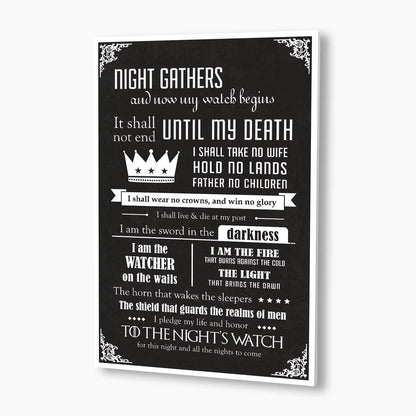 Game of Thrones - Night's Watch Oath Poster