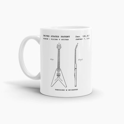 Gibson Flying V Patent Coffee Mug; Patent Drinkware
