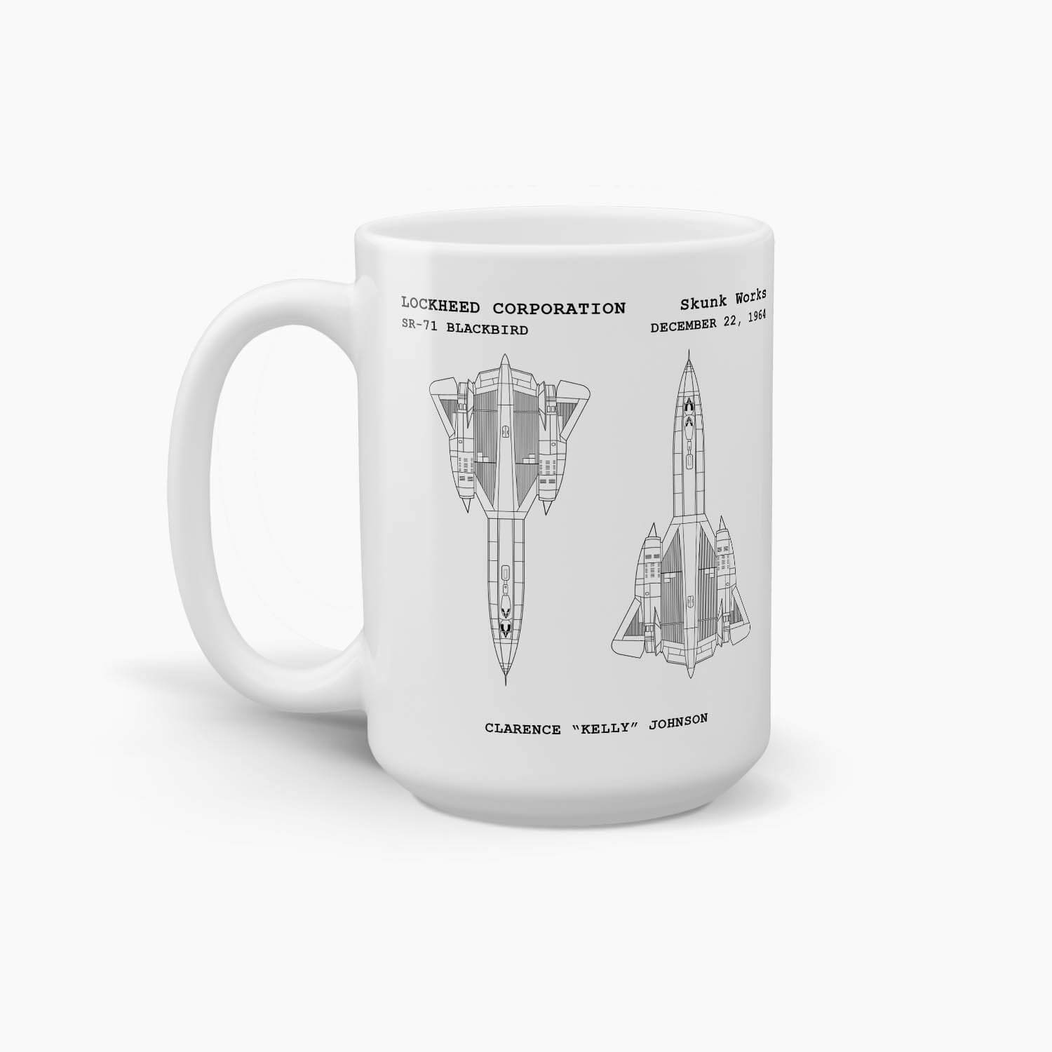 Lockheed SR-71 Blackbird Patent Coffee Mug; Premium Patent Drinkware