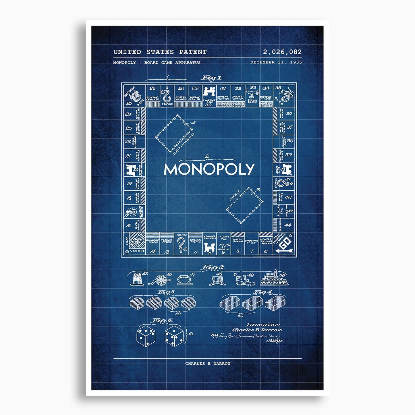 Monopoly Patent Poster; Patent Artwork