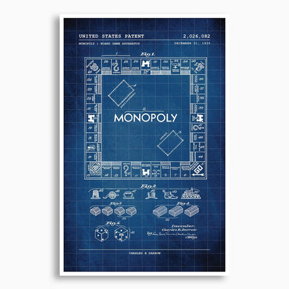 Monopoly Patent Poster; Patent Artwork