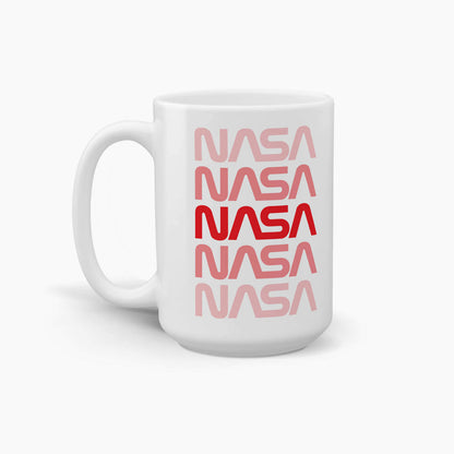 NASA Repeating Worm Logo Coffee Mug; Premium NASA Coffee Mugs