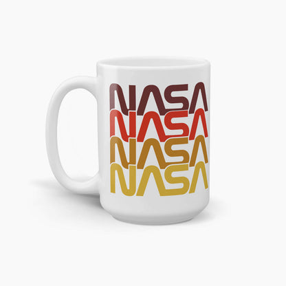 NASA Retro Worm Logo Coffee Mug; Premium NASA Coffee Mugs