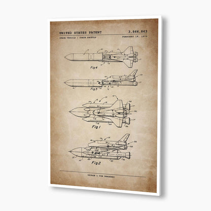 NASA Space Shuttle Patent Poster; Patent Artwork